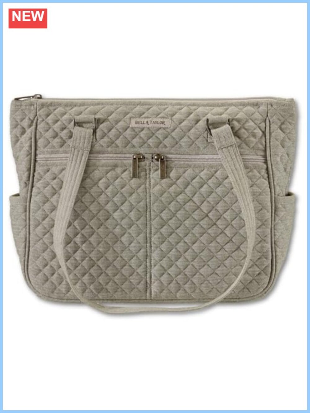 Quilted Shoulder Tote Bag Lightweight Structured Everyday Carry